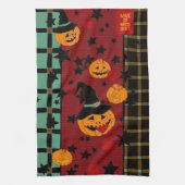 Pumpkin Dark Red “Jack’s Apple Snack” Tea Towel Theedoek (Verticaal)