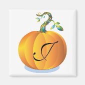Pumpkin Design Monogram J Magneet (Voorkant)