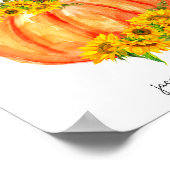 Pumpkin Diaper Raffle Baby shower Poster (Hoek)