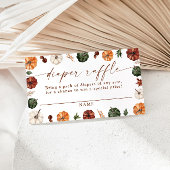 Pumpkin Diaper Raffle Card, Boho Fall Baby Shower  Informatiekaartje