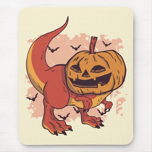 Pumpkin Dinosaur T-Rex Muismat (Voorkant)