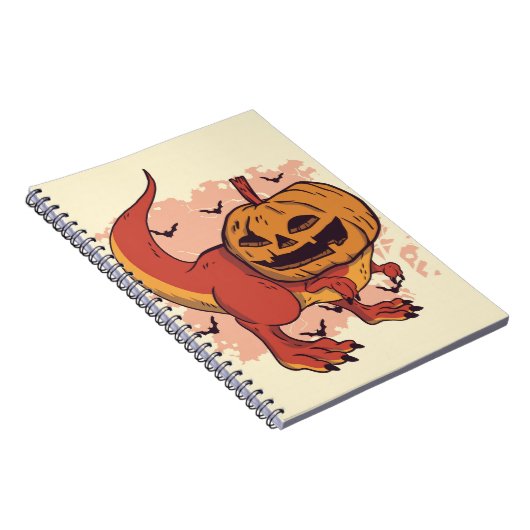 Pumpkin Dinosaur T-Rex Notitieboek (Rechterzijde)