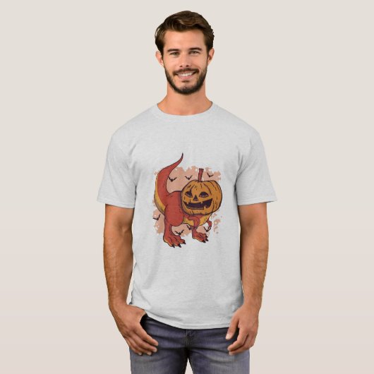 Pumpkin Dinosaur T-Rex T-shirt (Voorkant volledig)