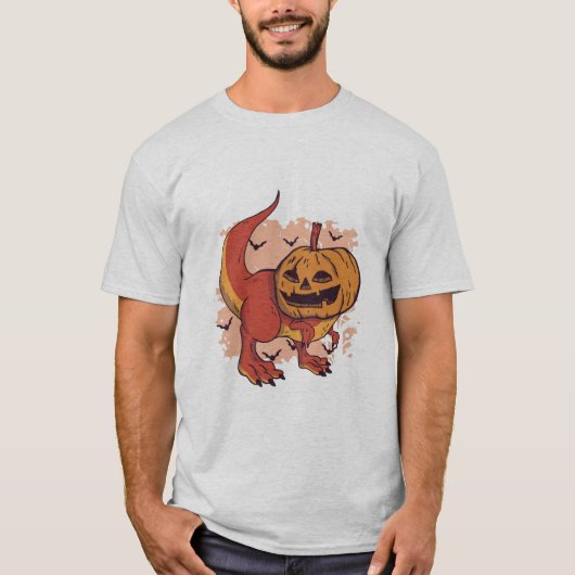 Pumpkin Dinosaur T-Rex T-shirt (Voorkant)