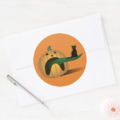 Pumpkin Disgust Ronde Sticker (Envelop)