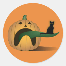 Pumpkin Disgust Ronde Sticker