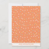 Pumpkin Donut Birthday Uitnodiging (Achterkant)