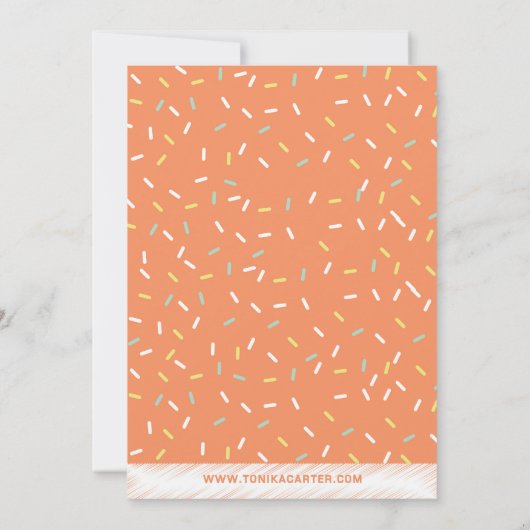 Pumpkin Donut Birthday Uitnodiging (Achterkant)