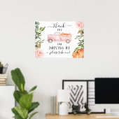 Pumpkin-drive op Baby shower Dank u wel Poster (Thuiskantoor)