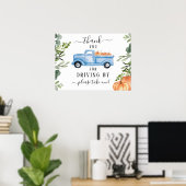 Pumpkin-drive op Baby shower Dank u wel Poster (Thuiskantoor)