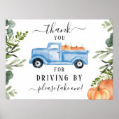 Pumpkin-drive op Baby shower Dank u wel Poster (Voorkant)