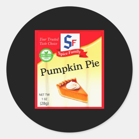 Pumpkin E Condiment Costume Holiday Sce Costumes  Ronde Sticker (Voorkant)