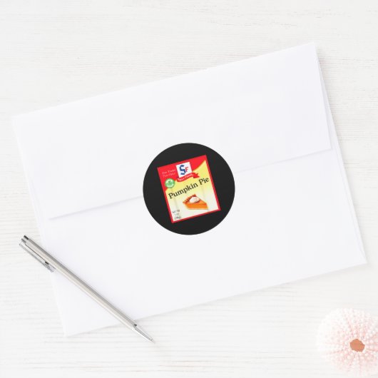 Pumpkin E Condiment Costume Holiday Sce Costumes  Ronde Sticker (Envelop)