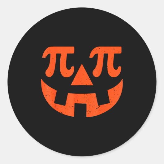Pumpkin E Funny Math Thanksgiving Science Teacher Ronde Sticker (Voorkant)