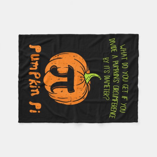 Pumpkin E Math Shirt Funny Halloween Thanksgiving  Fleece Deken (Voorkant (Horizontaal))