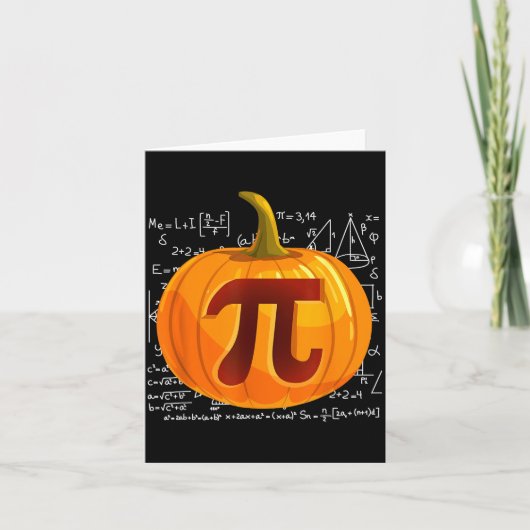 Pumpkin E Math Shirt Funny Halloween Thanksgiving  Kaart (Voorkant)
