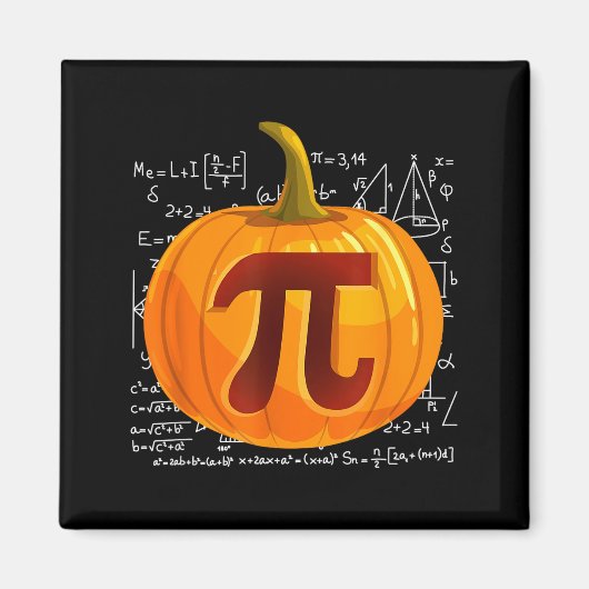 Pumpkin E Math Shirt Funny Halloween Thanksgiving Magneet (Voorkant)