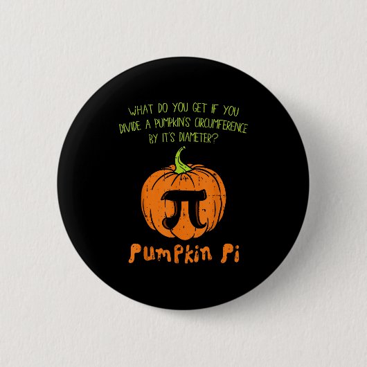 Pumpkin E Math Shirt Funny Halloween Thanksgiving  Ronde Button 5,7 Cm (Voorkant)