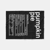 Pumpkin E Nutrition Facts Funny Thanksgiving Chris Fleece Deken (Voorkant (Horizontaal))