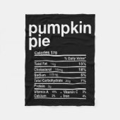 Pumpkin E Nutrition Facts Funny Thanksgiving Chris Fleece Deken (Voorkant)