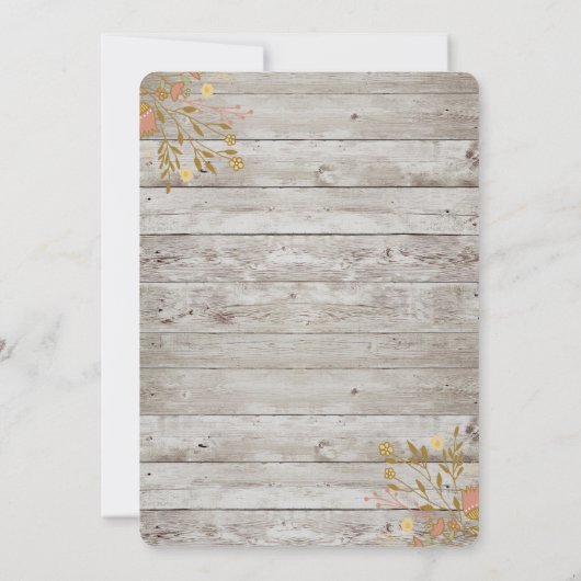 Pumpkin eerste verjaardag Little Girl Uitnodiging (Achterkant)