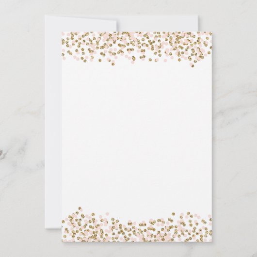 Pumpkin eerste verjaardag uitnodiging roze en goud (Achterkant)