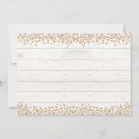 Pumpkin eerste verjaardag uitnodiging roze en goud (Achterkant)