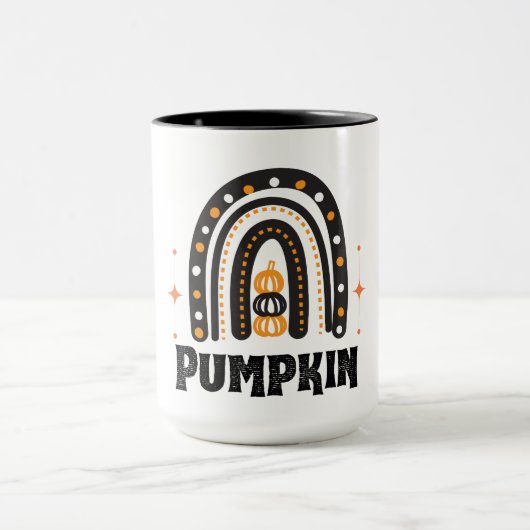 Pumpkin Elegant Black Rainbow Mok (Midden)