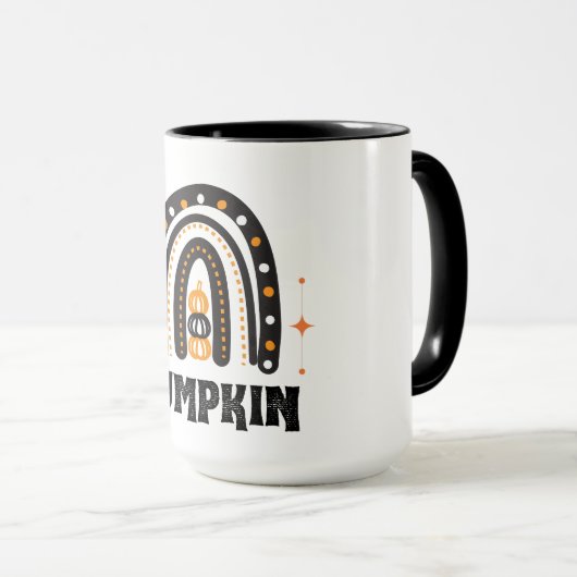 Pumpkin Elegant Black Rainbow  Mok (Voorkant rechts)