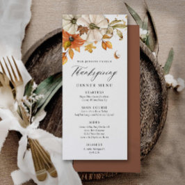 Pumpkin Elegant Thanksgiving Menu