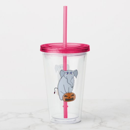 Pumpkin Elephant Acryl Drinkbeker (Voorkant)