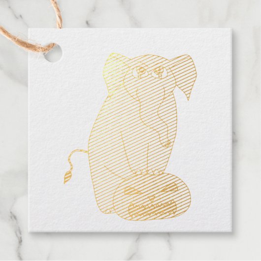Pumpkin Elephant Bedankjes Labels (Voorkant)