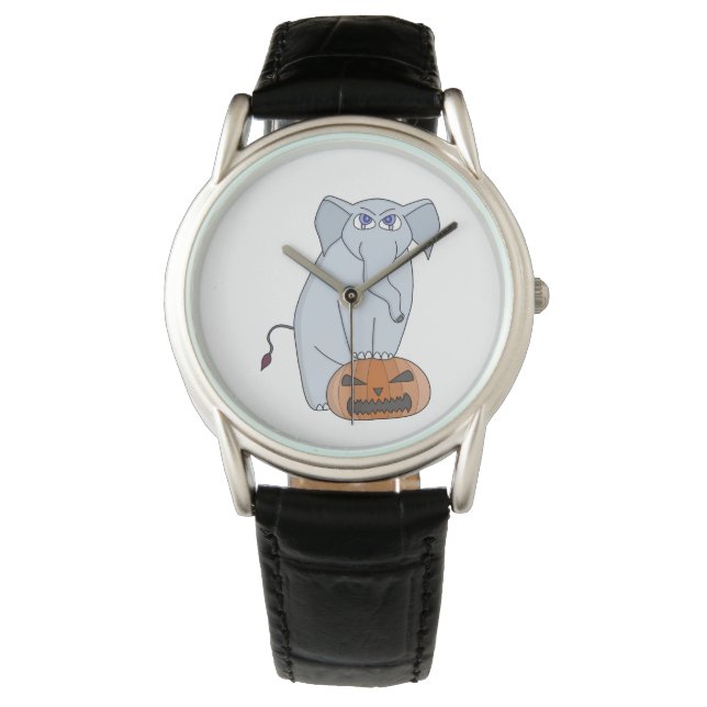 Pumpkin Elephant Horloge (Voorkant)