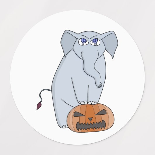 Pumpkin Elephant Labels (Design 2)