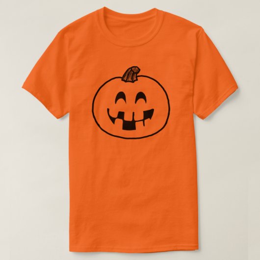 Pumpkin Emoji glimlach halloween jack o lantern gr T-shirt (Design voorkant)