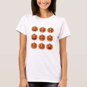 Pumpkin Emojis Halloween T-shirt