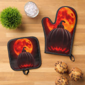 Pumpkin Emperor Eclipse Halloween Mitt Set (Top down)