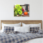Pumpkin en Coleus - Martha's wijngaard Canvas Afdruk (Insitu (Slaapkamer))