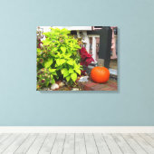 Pumpkin en Coleus - Martha's wijngaard Canvas Afdruk (Insitu (Houten vloer))