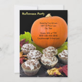 Pumpkin en Cupcakes Halloween Party Invitation Kaart (Voorkant)