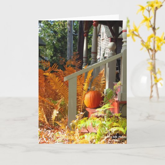 Pumpkin en Ferns - Martha's wijngaard Kaart (Gele Bloem)