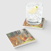 Pumpkin en Ferns - Martha's wijngaard Stenen Onderzetter (Zijkant)