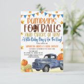 Pumpkin en Footballs Baby shower Kaart (Staand voorkant)