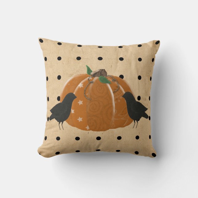 Pumpkin en Polka Dots Pillow Kussen (Voorkant)