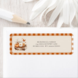 Pumpkin en Spice Alles Mooie Terugkeer Adres Etiket
