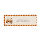 Pumpkin en Spice Alles Mooie Terugkeer Adres Etiket (Voorkant)