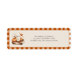 Pumpkin en Spice Alles Mooie Terugkeer Adres Etiket