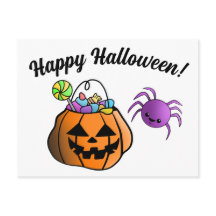 Pumpkin en Spider Happy Halloween