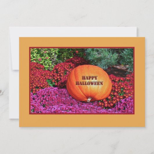 PUMPKIN EN STROMEN/HAPPY HALLOEEN-flatcard Kaart (Voorkant)