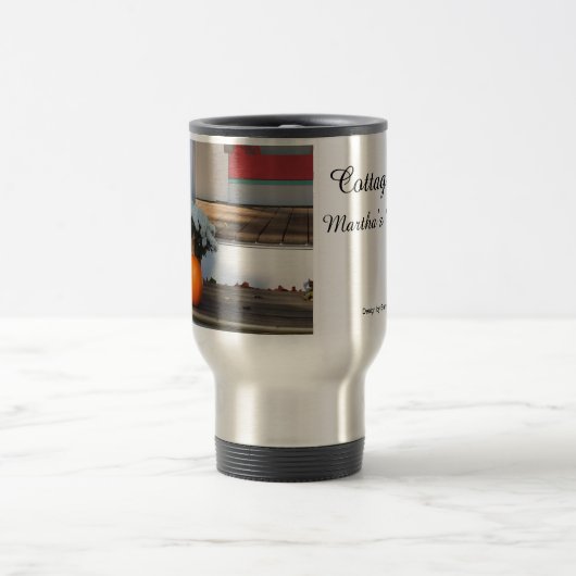 Pumpkin en White Mums - Martha's wijntuin Reisbeker (Center)